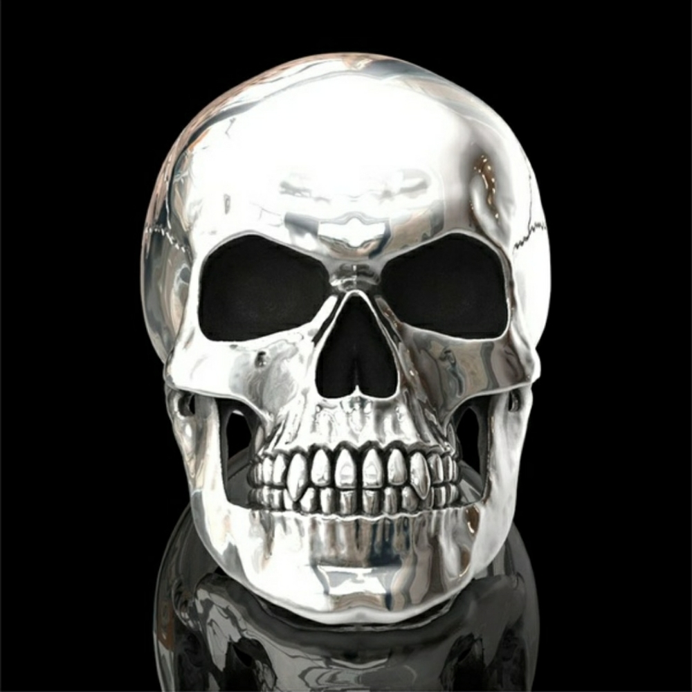 Skull Solid Silver Ring - image 5